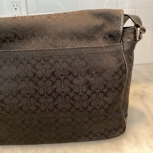 Coach Signature Logo Y2K Unisex Saddle Messenger Bag - Picture 5 of 16